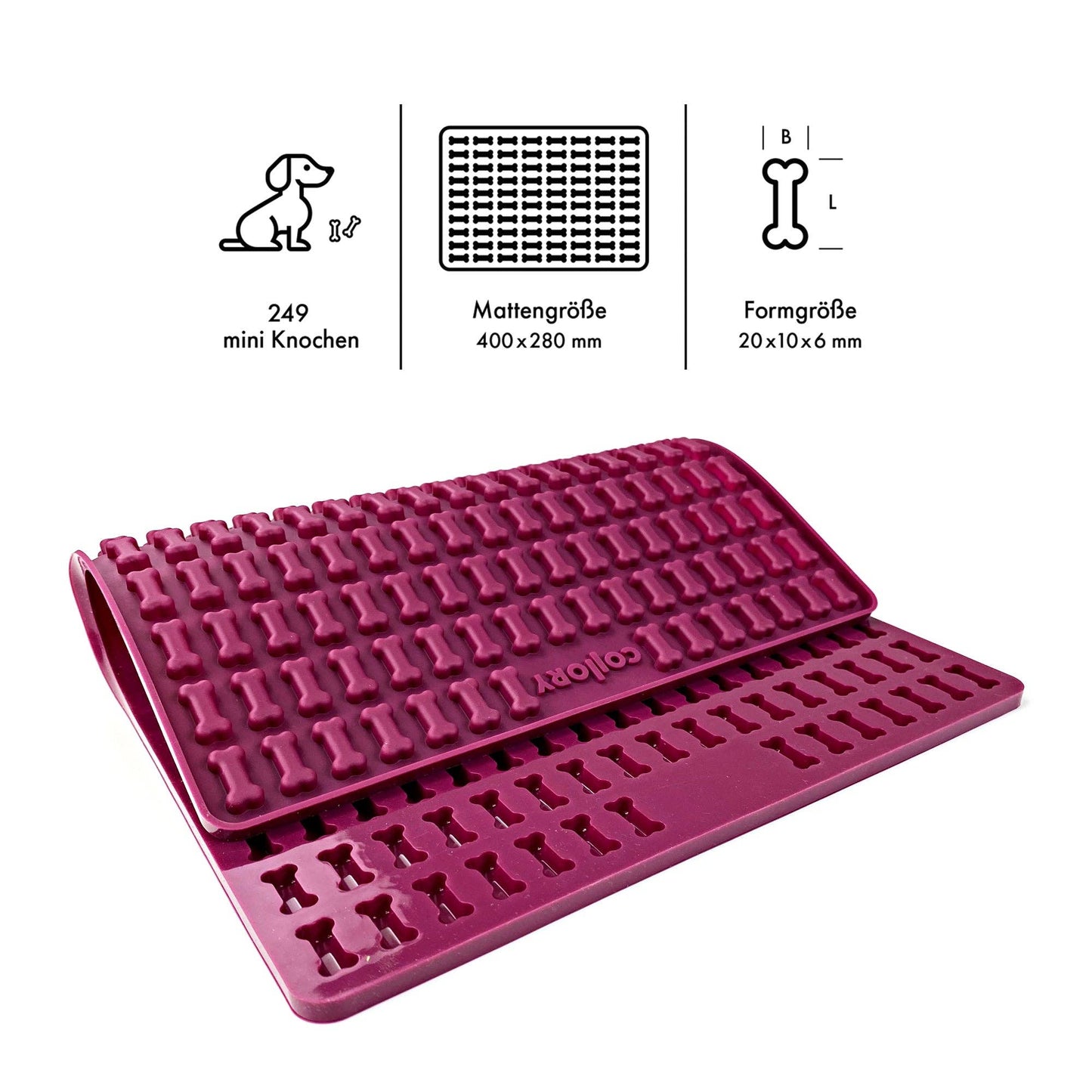 Knochen Backmatte Mini (2 cm)