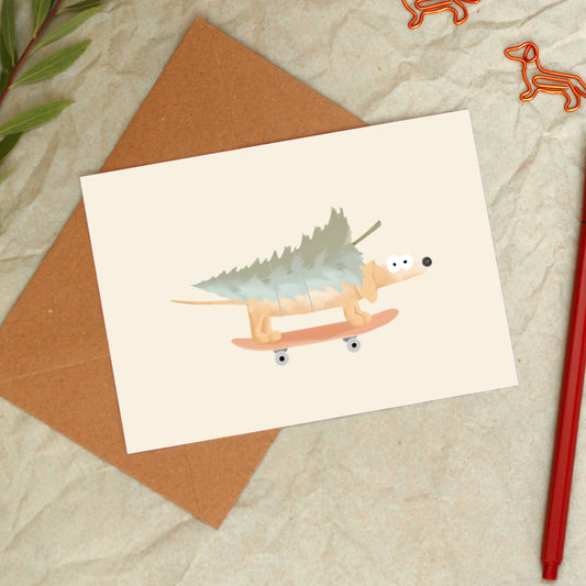 Grußkarte „Weihnachts-Hund“