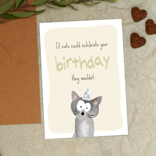 Grußkarte If Cats Could Celebrate Your Birthday für Hundeliebhaber